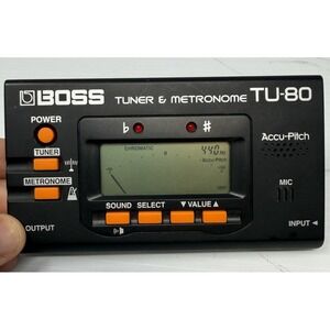 Boss TU-80 Tuner and Metronome for Acoustic Electric Guitar or Drums Tested